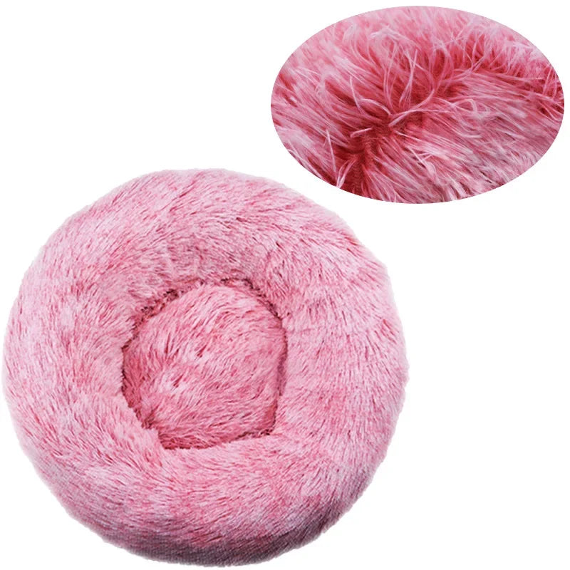 Cozy Circular Pet Bed for Cats & Dogs