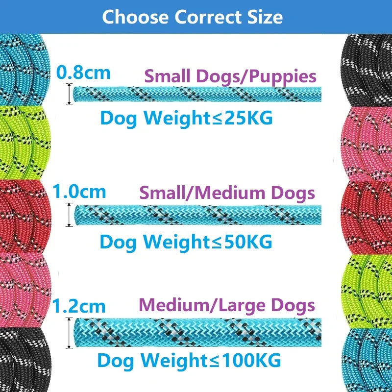 120/150/200/300CM Strong Leashes for Dogs Soft Handle Dog Leash