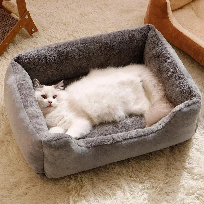 Cat Bed with Soft Cushion – Cozy Pet Sleeping Nest