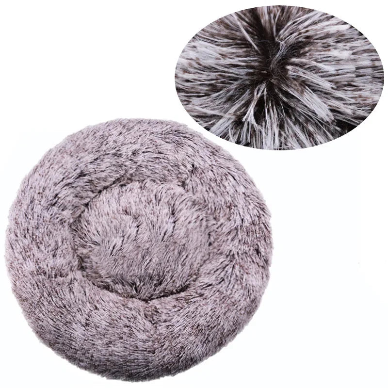 Cozy Circular Pet Bed for Cats & Dogs