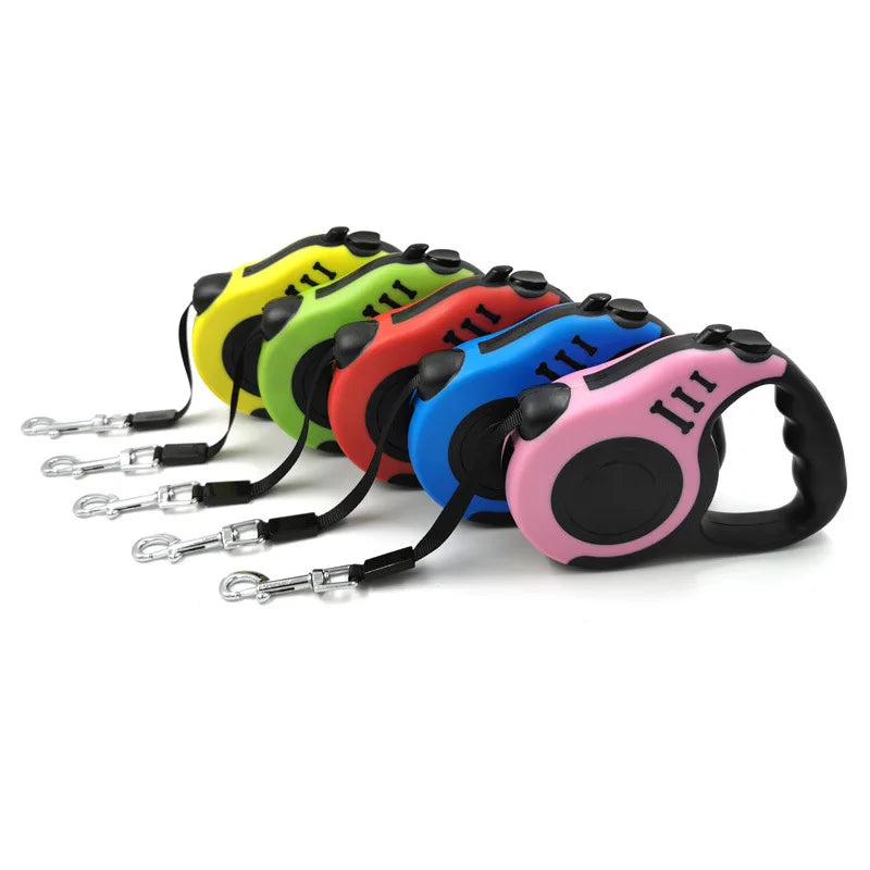 3 Meters 5 Meters Retractable Dog Leash Pet Leash Traction Rope Belt Automatic Flexible Leash