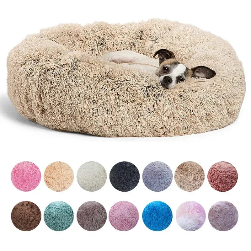 Cozy Circular Pet Bed for Cats & Dogs