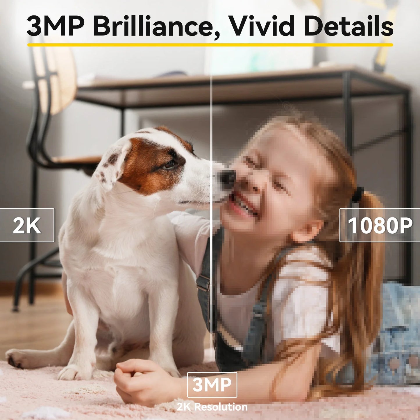 BoyKeep 3MP 5G/2.4GHz WiFi Indoor Home Security IP SMART CAMERA FOR PET AND BABY