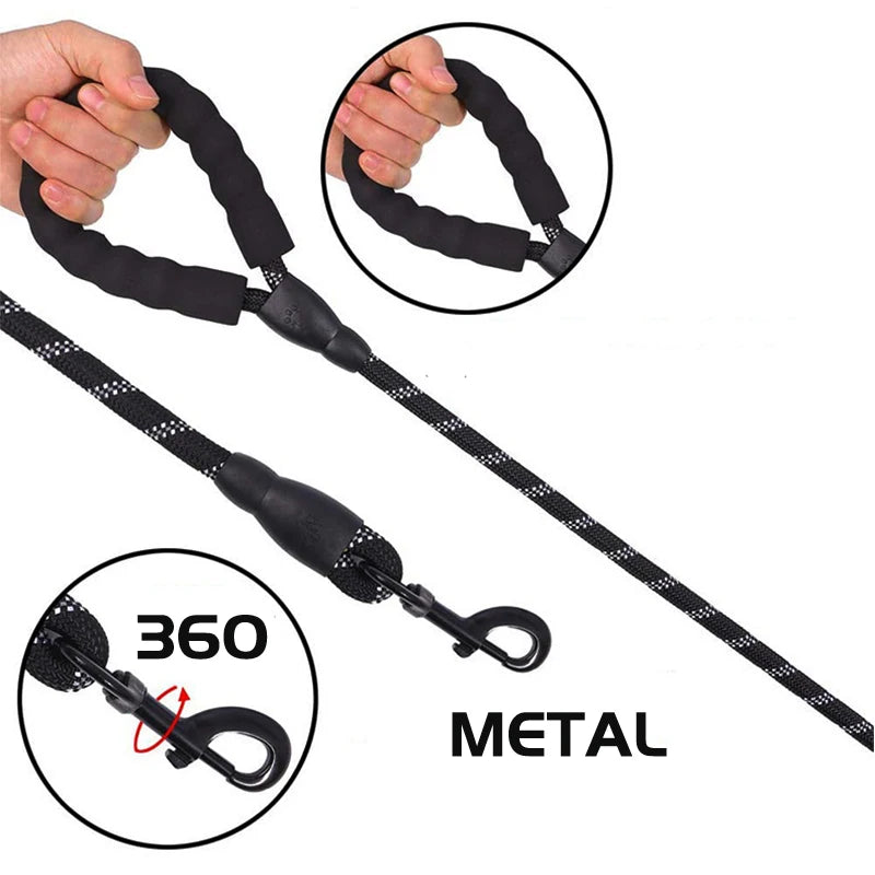 120/150/200/300CM Strong Leashes for Dogs Soft Handle Dog Leash