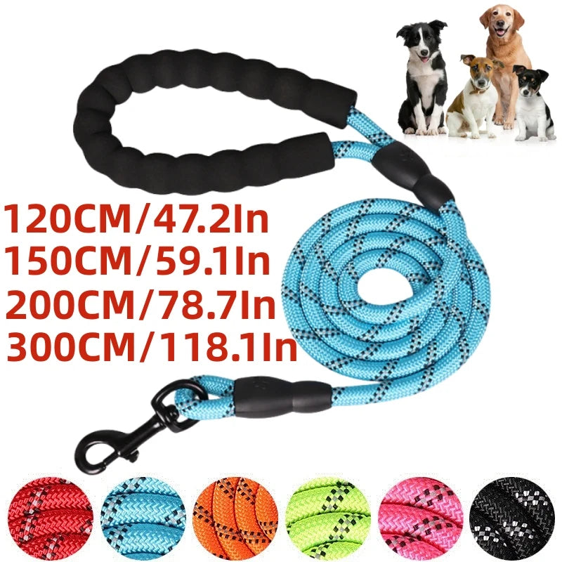 120/150/200/300CM Strong Leashes for Dogs Soft Handle Dog Leash