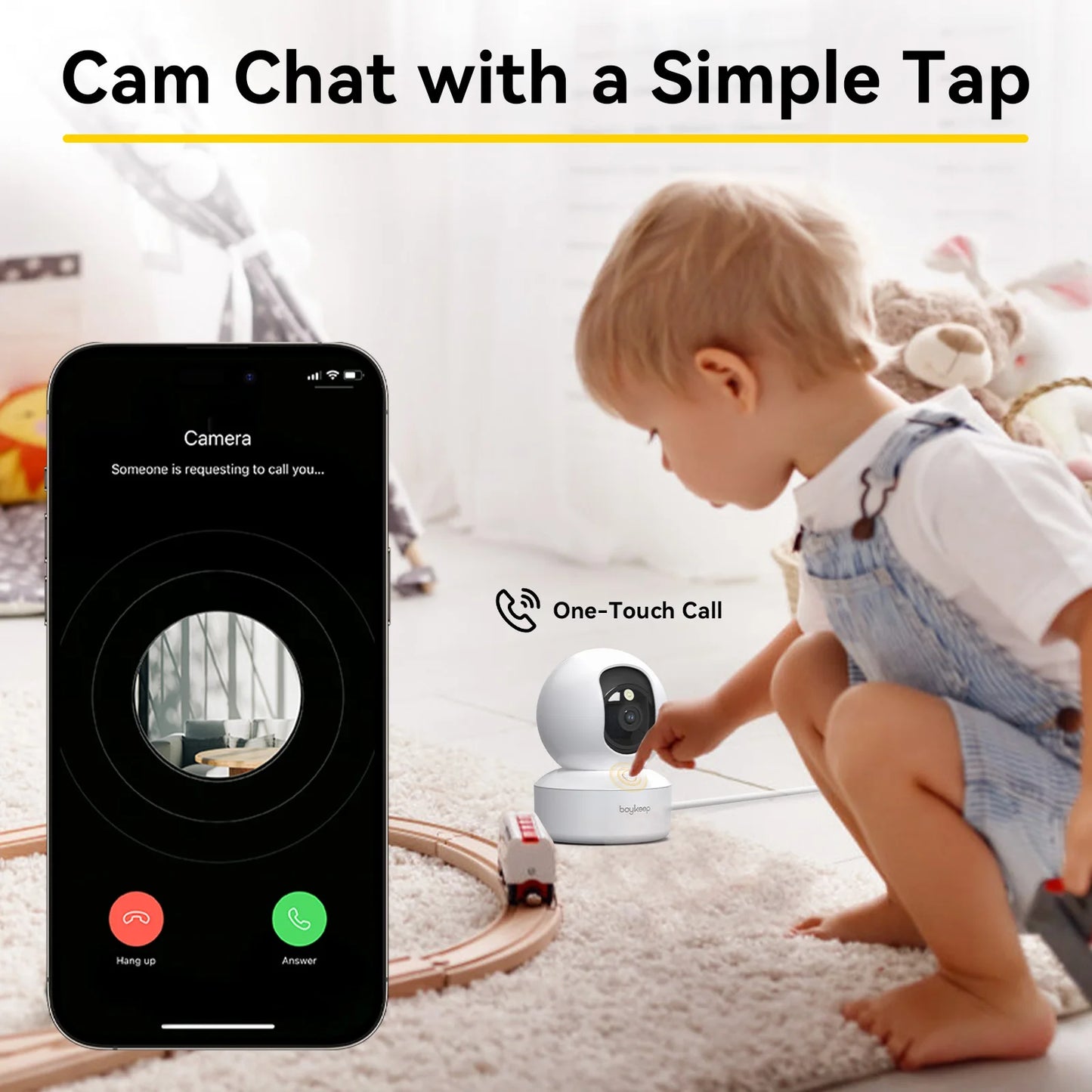 BoyKeep 3MP 5G/2.4GHz WiFi Indoor Home Security IP SMART CAMERA FOR PET AND BABY